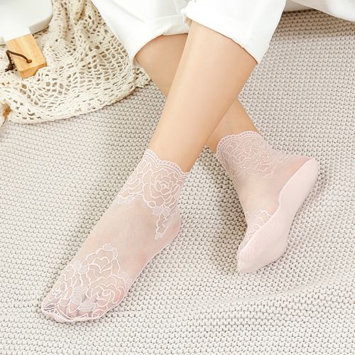 💋 Ladies Fashion Lace Socks   5 pairs