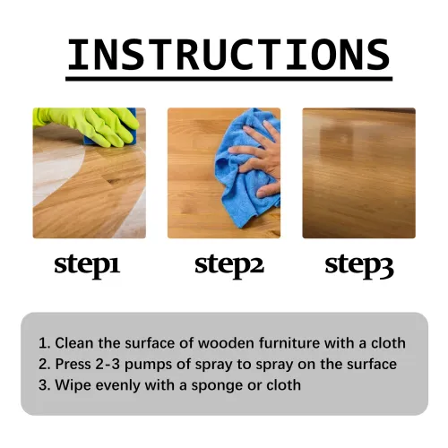 Beeswax Wood Polish Spray Furniture Scratch Repair Floor Seasoning Wax Wood Care Natural Shine Waterproof Non Greasy 120ml