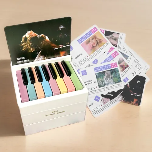 Piano Calendar 2025 with 27 Music Calendar Cards 52 Songs