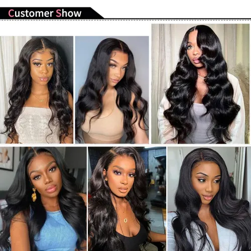 Body  3 PCS Wave Bundles Human Hair Brazilian Hair Weave Bundles Natural Black Human Hair Extensions 3 PCS