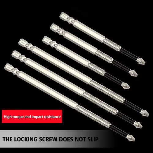 6pcs Anti-slip Impact-resistant Threaded Drill Bit Set Screwdriver Hardness Drill Bit Screw Driver Hand Tools