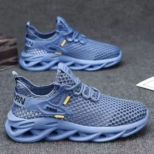 Men's Shoes Summer Hollow Mesh Breathable Shoes Men Casual Sports Running Sneakers Fashion Comfortable Mens Beach Shoes