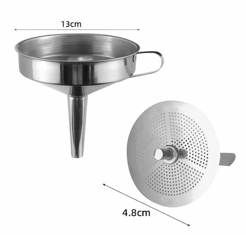 3-Piece Stainless Steel Funnel Set (includes a strainer to filter out oil residue)