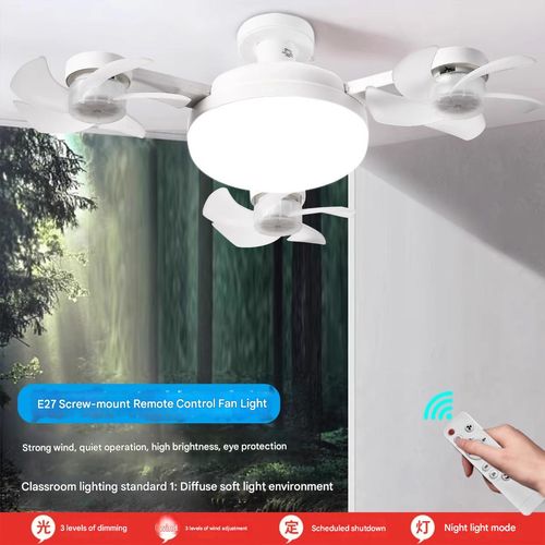 New drone fan lights for bedrooms, dining rooms, silent remote control, ceiling fan lights, eye protection, energy-saving
