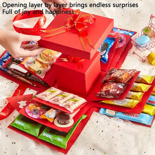 DIY Surprise Explosion Gift Box Kit  (Snacks not included, only the box)
