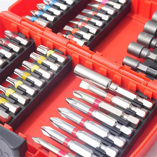 45pcs Impact Driver Bit Set, S2 Steel Alloy, Magnetic Nut Driver, Slotted, Phillips, Torx for Metal, Wood, Plastic,Tile, Drywall