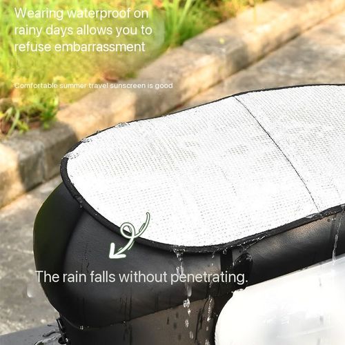 2pc Anti-Scald Electric Scooter Seat Cover — Waterproof, Dustproof, Sun-Resistant, and Heat-Insulating — Foldable & Universal-Fit Rain Cover