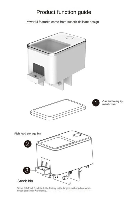 Large Capacity Automatic Fish Feeder Does Not Block the Fish Tank Automatic Remote Intelligent Timing Feeder Turtle Feeding Tool