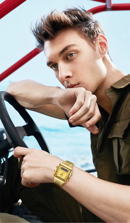Unisex Luxury Dual-Display Quartz Waterproof Watch