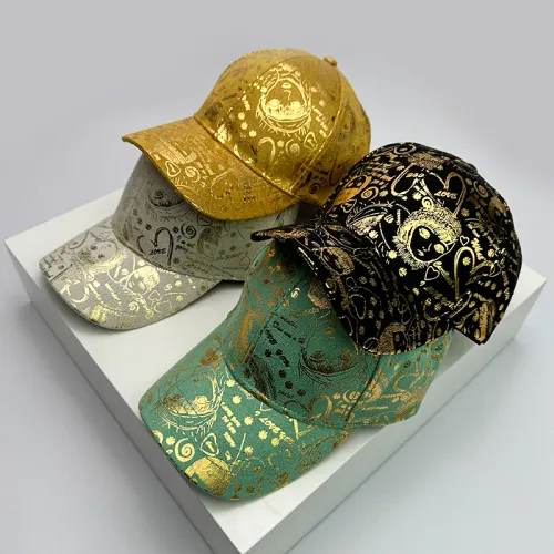 New Graffiti Baseball Cap, Gold Stamping Outdoor Hip-hop Joker Cap, Street Cool Baseball Hat, For Men And Women Sports Hat