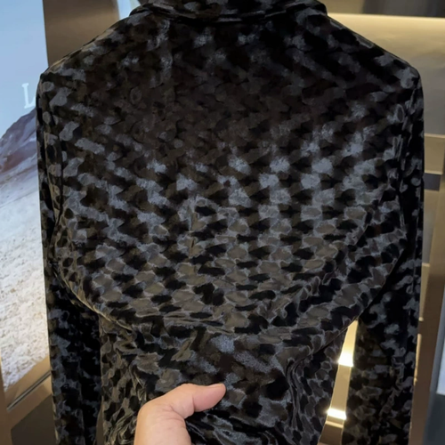 Luxury Leopard Print Men Long Sleeve Shirt