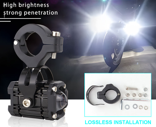 Motorcycle LED Auxiliary Headlight Work Light High and Low Beams Super Bright Spotlight Driving Fog Lamp Universal Waterproof