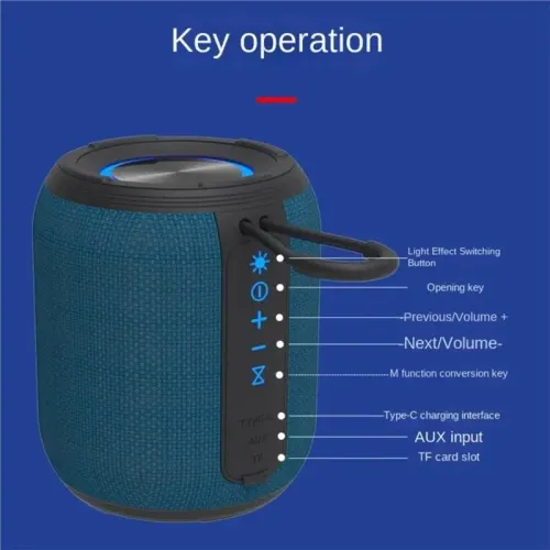 FULL-Portable Wireless Bluetooth Speaker,High-Quality Stereo Sound,Low Latency Long Battery Life