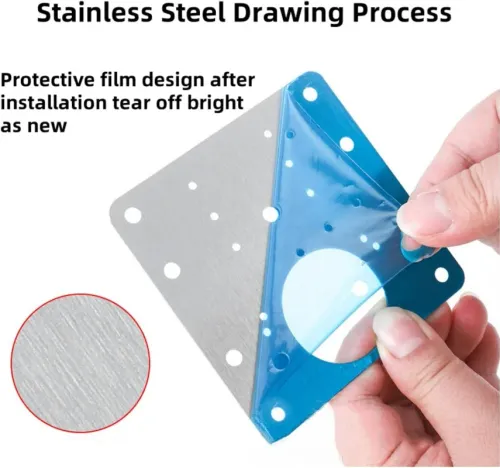 Stainless Steel Cabinet Door Hinge Repair Plate Cabinet Door Hinges Mounting Plate Kit with Screw Furniture Hardware Tools