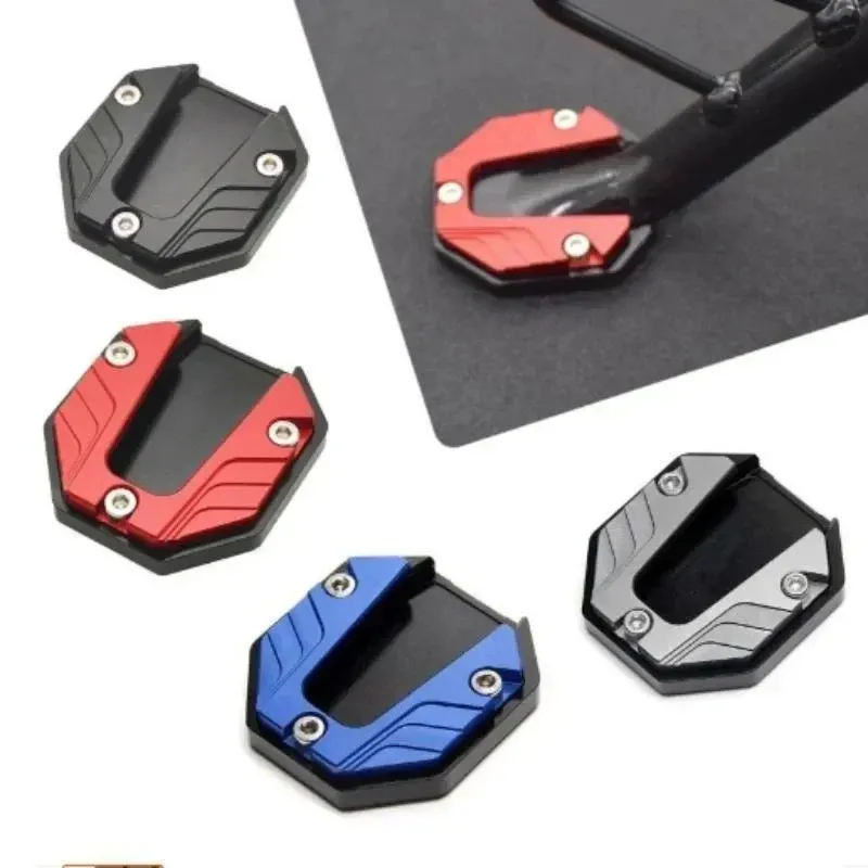 Two-piece sets Motorcycle Bike Parking Kickstand Extender Foot Side Stand Pad Support Plate Motorbike Accessories