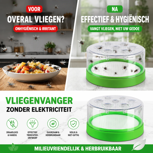 Non-electric fly trap – reusable, effective, and eco-friendly! Get rid of those pests!