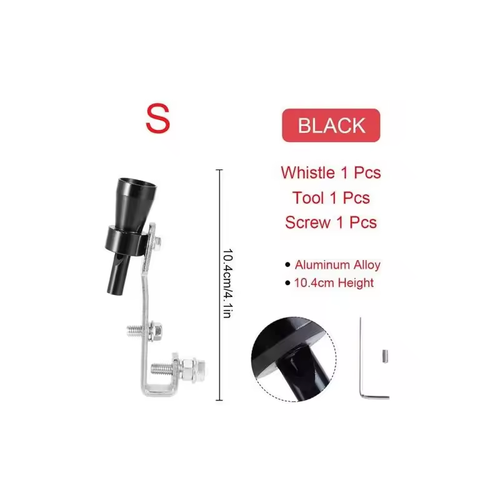 Universal Car Black Turbo Sound Whistle Vehicle Refit Device Exhaust Pipe Turbo Sound Simulator Turbo Muffler Whistler