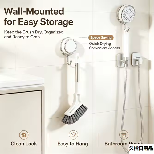 Telescopic Cleaning Magic Brush Long Handle Narrow Gap Scrubber for Window Tracks Tile Grout Bathroom Kitchen
