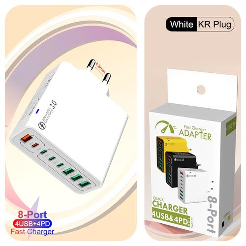 8 in 1 Waterproof Ports USB Fast Charger