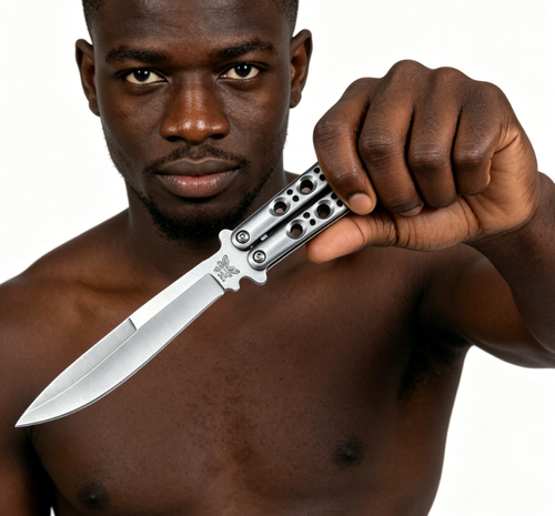 Mirror Polished Butterfly Knife for Outdoor Self Defense