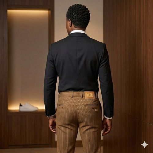 Stylish & Casual Business Trousers — Light Luxury, Trendy Striped, Versatile Straight-Leg Pants