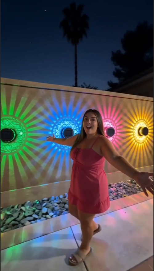 Colorful Color Changing Solar Outdoor Courtyard Luo Atmosphere Light