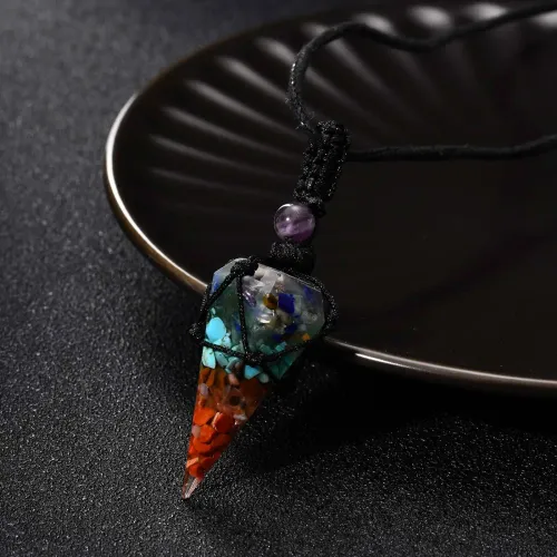 Black stone necklace
