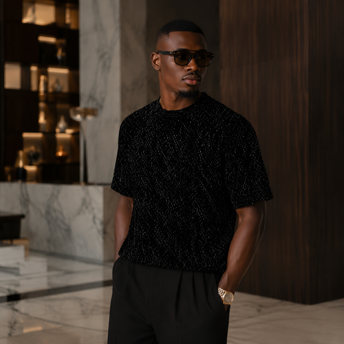 New Summer Men's Round Neck All Match Casual Versatile Short Sleeve T-shirt Fashion Popularity Top