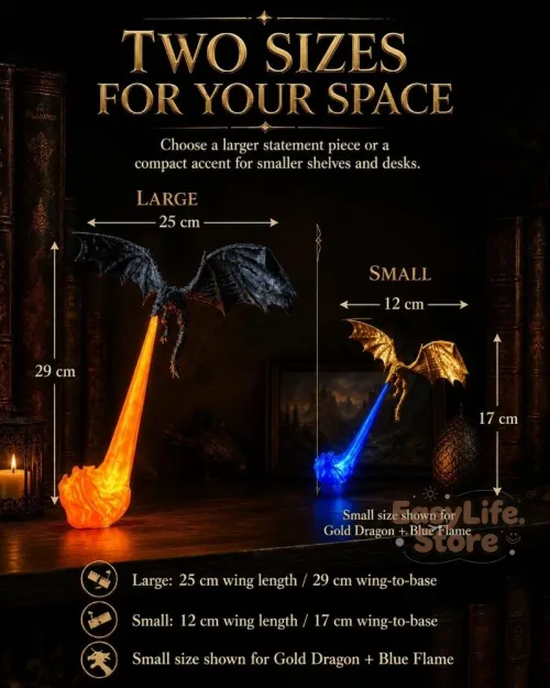 Dragon Flame Bookshelf Nook Light Creative Funny Spray Fire Dragon Bookshelf Ornament Halloween Birthday Gift Home Decoration