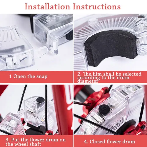 Set of 2 Waterproof LED Bicycle Spoke Lights  Bike Wheel Lights  LED Cycling Lights Hub Lights