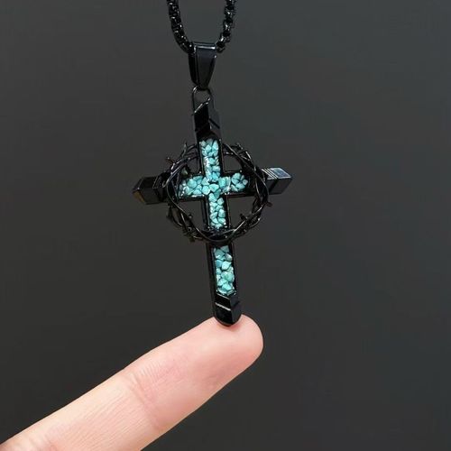 Dark Thorn Cross Necklace
