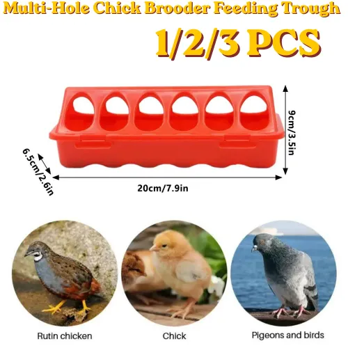 Plastic Flip-Top Poultry Bird Feeder Anti-Waste Poultry Feeder for Chickens, Quails & Leghorns, Durable Farming Accessory