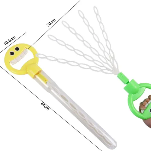 Handheld Bubble Wand Smiling Face Bubble Stick Blower Maker For Children Outdoor Activity Fun Soap Blowing Bubble Tool