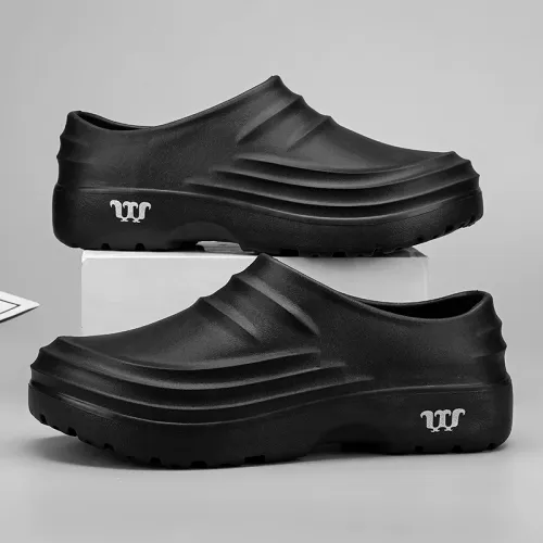 New Men's Anti-slip Chef Shoes Sandals For Men Working Shoes Waterproof Fashion Garden Shoes Clogs For Beach Slippers