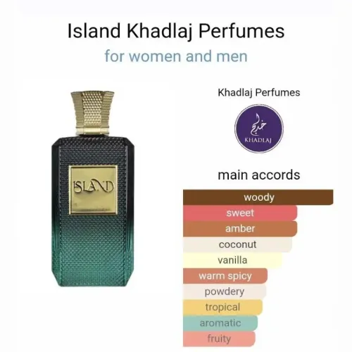 Khadlaj Island Unisex Extrait De Parfum Spray 3.4 Oz - Long-Lasting Fragrance for Men And Women