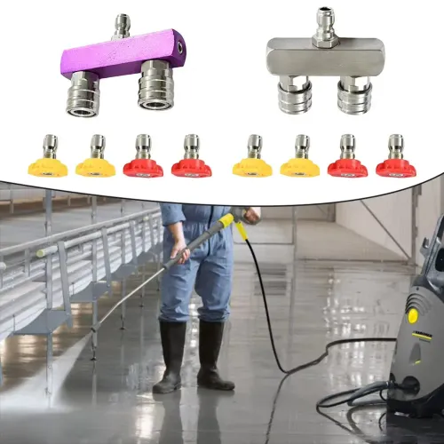 2 in 1 High Pressure Cleaner Nozzle Head Set   Male Female Quick Connect Pressure Washer Parts for Garden Tool Accessories