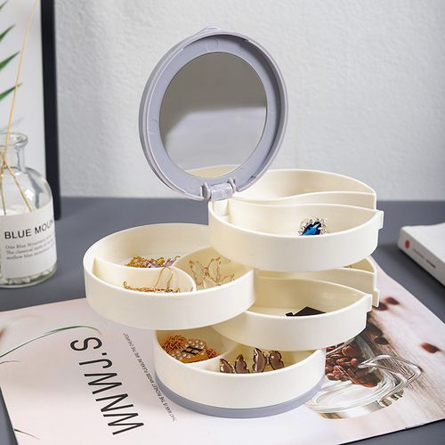 Rotating Jewelry Storage Box Organizer