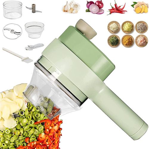 4 in 1 Handheld Electric Vegetable Cutter Set Mini Multi-function Manual Slicer Electric Food Processor Food Blender