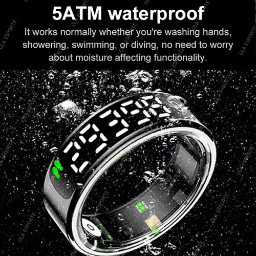 2026 New  Smart Ring Men Women LED Display Screen Heart Rate Blood Oxygen Monitoring