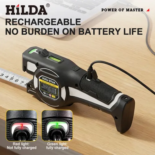 2-in-1 Digital Laser Tape Measure Cross Line Laser Level Projector Auto Lock Tape Ruler Measuring Tool for Home