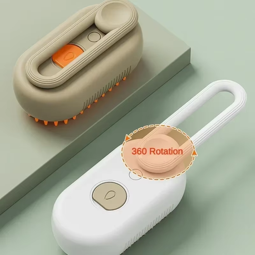 2pcs Cat Dog Pet Spray Massage Brush 3 in 1 One Button Steam Spray Folding Rotatable Floating Hair Bath Hair Removal Brush Comb