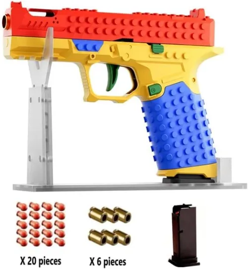 Building Block Shell-Ejecting Soft Bullet Toy Gun