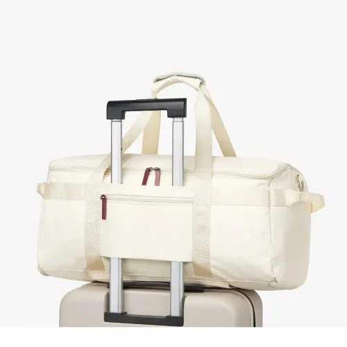 Multi functional travel bag with pull rod, simple and large capacity fitness bag, compressed travel bag, lightweight sports bag