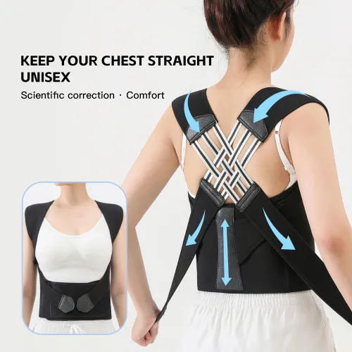 Back Brace Posture Corrector for Women and Men, Shoulder Straightener Adjustable Full Back Support Upper and Lower Pain Relief
