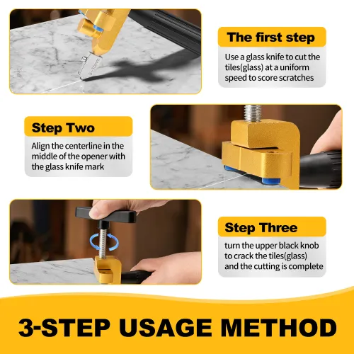 2-in-1 Ceramic Tile Gap Opener Handheld Glass Cutter Integrated Multifunctional Manual Cutting Tool