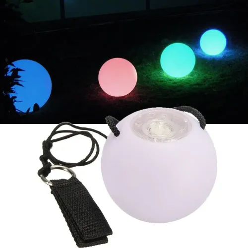 2 pieces = 1 pair Professional Multi-Coloured RGB glow LED POI thrown balls belly dance balls