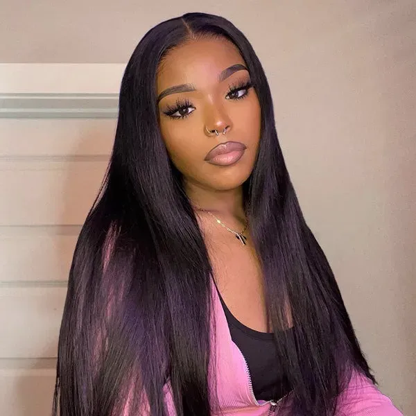 Silky Straight Easy Wear Go Glueless Wigs Pre Cut 7x5 HD Lace Closure Wigs Beginner Friendly