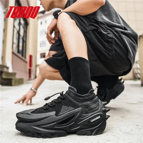 Breathable thick soled mecha shoes