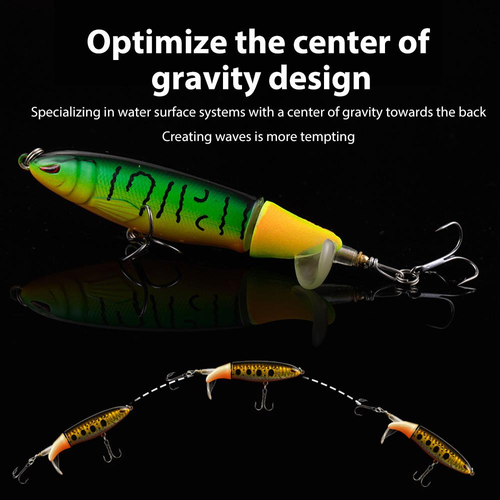1Set（5pcs） Whopper Plopper Minnow Fishing Lure13g 15g 35g Crankbaits Fishing Artificial Hard Bait Wobbler Rotating Tail Fishing Tackle