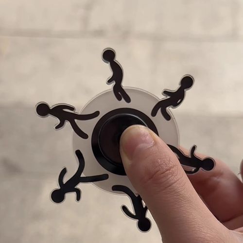 Stickman running fidget spinner